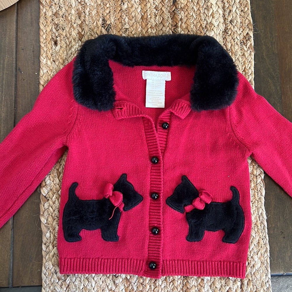 Red Button Cardigan - Picture 3 of 3